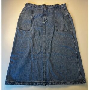 Vintage Cabela's Casuals Denim Skirt Women's Size 18 Regular Blue Jean